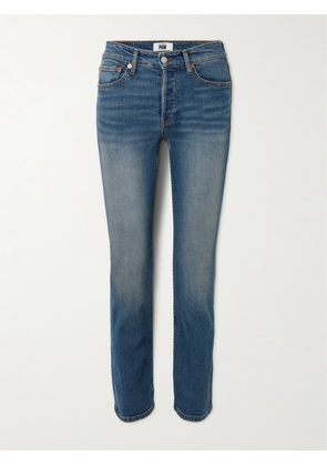 RE/DONE - + Pamela Anderson The Anderson Mid-rise Slim-leg Jeans - Blue - 24,25,26,27,28,29,30,31