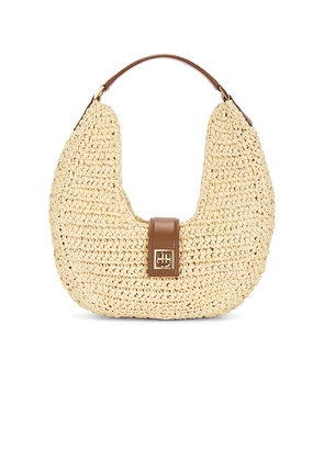 ANINE BING Lou Monogram Bag in Tan.
