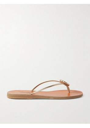 Ancient Greek Sandals - Strovilos Metallic Leather Flip Flops - Gold - IT35,IT36,IT37,IT38,IT39,IT40,IT41,IT42