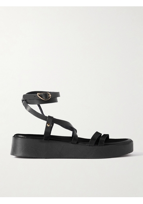 Ancient Greek Sandals - Aristea Leather Platform Sandals - Black - IT35,IT36,IT37,IT38,IT39,IT40,IT41,IT42