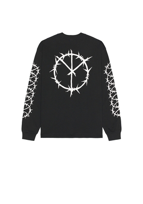 Babylon Barbed Long Sleeve Tee in Black. Size M. Also in S.