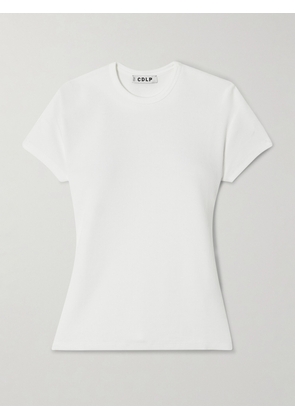 CDLP - Ribbed Stretch Lyocell And Cotton-blend T-shirt - White - xx small,x small,small,medium,large