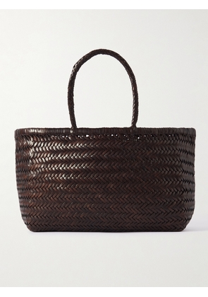 Dragon Diffusion - Bamboo Triple Jump Woven Leather Tote - Brown - One size