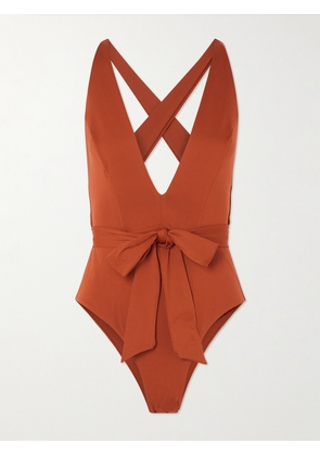 Max Mara - Beachwear Cristel Open-back Swimsuit - Red - x small,small,medium,large,x large
