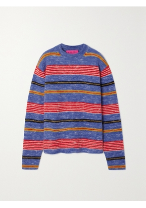 The Elder Statesman - Jasper Striped Cashmere-blend Sweater - Purple - x small,small,medium,large