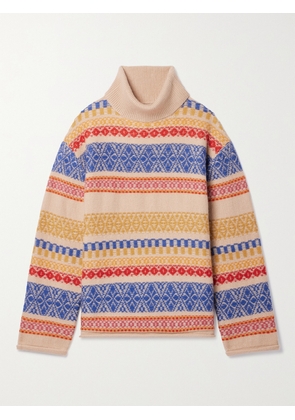 The Elder Statesman - Hazy Fair Isle Cashmere Turtleneck Sweater - Multi - x small,small,medium,large