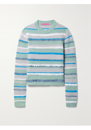 The Elder Statesman - Striped Cashmere-blend Sweater - Blue - x small,small,medium,large