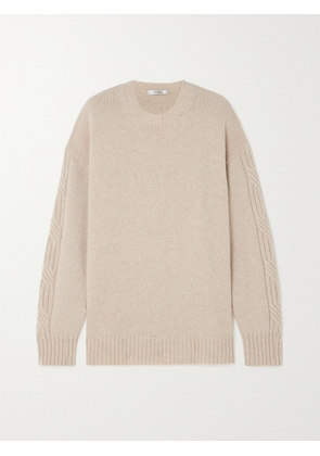 Max Mara - Vicini Cable-knit Cashmere Sweater - Neutrals - x small,small,medium,large,x large,xx large