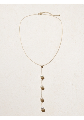 Mateo - Drizzle 14-karat Gold, Diamond And Pearl Necklace - One size