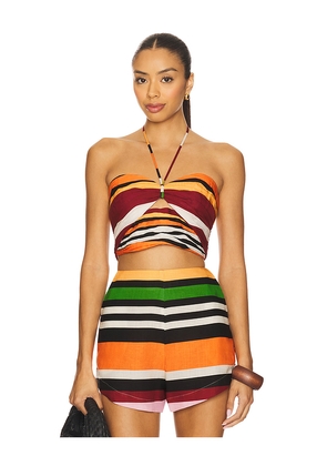 Cala de la Cruz Naos Top in AgaveBW in Orange,Red,White. Size M. Also in XS, S.