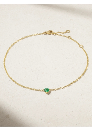 SHAY - 18-karat Gold Emerald Anklet - Green - One size