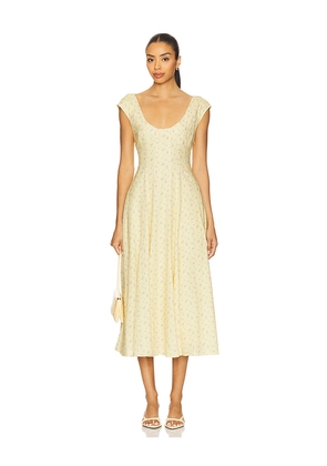 GUIZIO Leila Dress in Yellow. Size L. Also in S, XS, XXS.