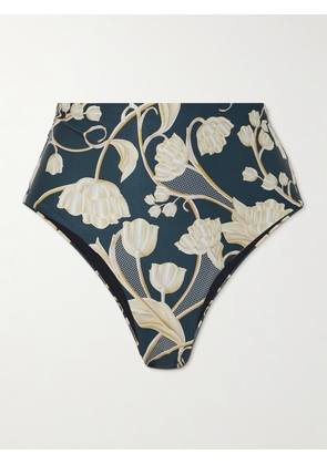 Agua by Agua Bendita - + Net Sustain Magenta Perla Floral-print Recycled Bikini Briefs - Blue - x small,small,medium,large,x large