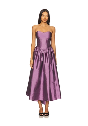 Azeeza Naina Midi Dress in Lavender. Size L. Also in S, XS, M.