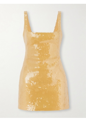 16ARLINGTON - Sior Sequined Tulle Mini Dress - Yellow - UK 4,UK 6,UK 8,UK 10,UK 12,UK 14,UK 16