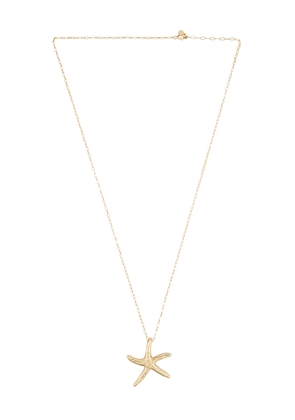 Ettika Starfish Link Chain Necklace in Metallic Gold.
