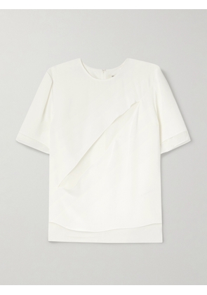 PETER DO - Slash Silk And Chiffon T-shirt - White - x small,small,medium,large,x large
