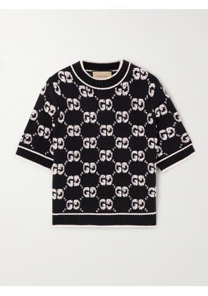 Gucci - Jacquard-knit Wool-bouclé Sweater - Black - XXXS,XXS,XS,S,M,L,XL,XXL,XXXL