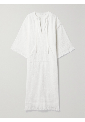 Zimmermann - Alight Fringed Cotton-terry Jacquard Coverup - Ivory - 00,1,2,3,4