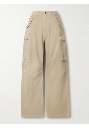 DENIMIST - Cotton-drill Wide-leg Cargo Pants - Brown - 24,25,26,27,28,29