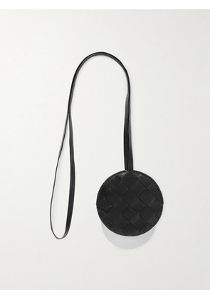 Bottega Veneta - Intrecciato Leather Mirrror Cover With Lanyard - Black - One size
