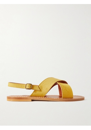 K Jacques St Tropez - Osorno Suede Slingback Sandals - Yellow - IT35,IT36,IT37,IT38,IT39,IT40,IT41,IT42