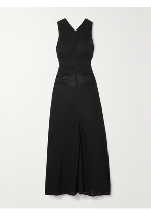 Bottega Veneta - Cutout Embellished Gathered Satin-jersey Maxi Dress - Black - IT38,IT40,IT42,IT44