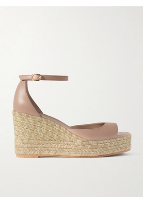 Stuart Weitzman - Nudistia Leather Espadrille Wedge Sandals - Neutrals - US5,US6,US6.5,US7,US7.5,US8,US8.5,US9,US9.5,US10,US10.5,US11,US12