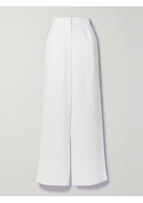 Marysia - Wegner Linen-voile Straight-leg Pants - White - xx small,x small,small,medium,large,x large