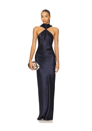 Amanda Uprichard Ashton Maxi Dress in Navy. Size L. Also in XS, S, M, XL.