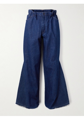 BETTTER - + Net Sustain Frayed High-rise Wide-leg Jeans - Blue - small,medium,large