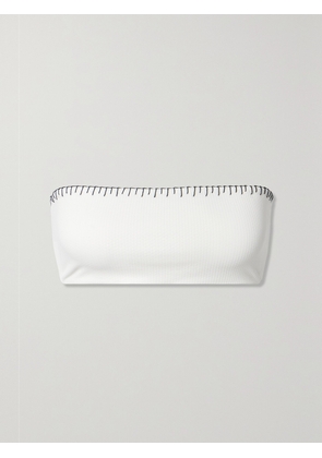 Marysia - Barragan Embroidered Seersucker Bikini Top - White - x small,small,medium,large,x large,xx large