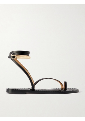 AMANU - The Kalahari Embellished Leather Sandals - Black - US4,US5,US6,US7,US8,US9,US10,US11,US12
