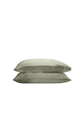 Ettitude Standard Cleanbamboo Sateen+ Pillowcase Set in Sage. Size STANDARD. Also in .