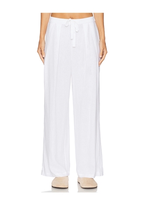 eberjey Linen Blend Relaxed Pant in Ivory. Size L. Also in XS.