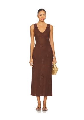 ASTR the Label Ainhoa Sweater Dress in Brown. Size L. Also in XS, S, M.
