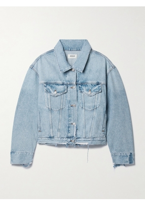 AGOLDE - Martika Frayed Organic Denim Jacket - Blue - x small,small,medium,large,x large