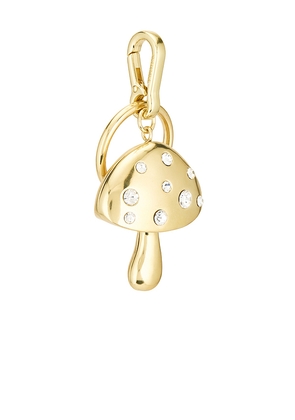 BaubleBar Mush To Love Bag Charm in Metallic Gold.
