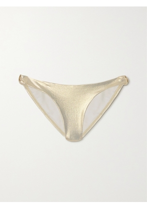 Melissa Odabash - Stockholm Metallic Bikini Briefs - Gold - UK 6,UK 8,UK 10,UK 12,UK 14,UK 16