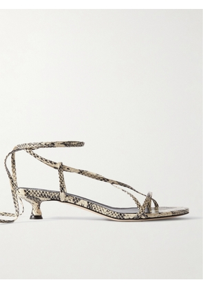 Aeyde - Paige Snake-effect Leather Sandals - Animal print - IT36,IT36.5,IT37,IT37.5,IT38,IT38.5,IT39,IT39.5,IT40,IT40.5,IT41,IT41.5,IT42