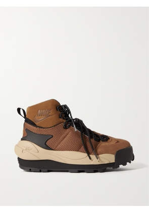Nike - + Sacai Magmascape Sp Suede-trimmed Mesh Sneakers - Brown - US4,US4.5,US5,US5.5,US6,US6.5,US7,US7.5,US8,US8.5,US9,US9.5,US10,US10.5