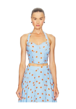 ASTR the Label Janie Top in Blue. Size L. Also in M, S, XL.