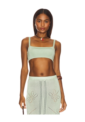 Calle Del Mar Knit Bandeau Top in Mint. Size M. Also in S.