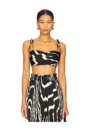 Eugenia Fernandez Turrito Crop Top Turquoise in Black. Size L. Also in XS, S, M.