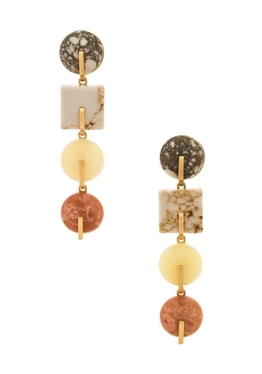 Cult Gaia Laguna Drop Earring in Metallic Gold.