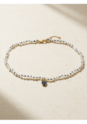 Amrapali London - 18-karat Gold And Cord Multi-stone Anklet - Blue - S,M
