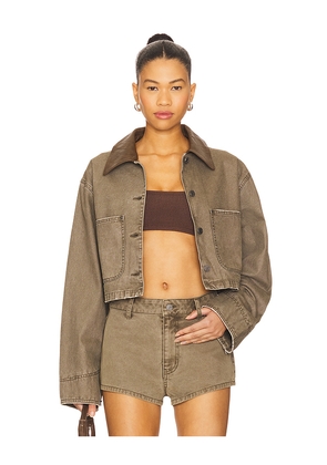 AFRM Wrenley Jacket in Olive. Size L. Also in S, XXS, XS, M, XL, XXL.