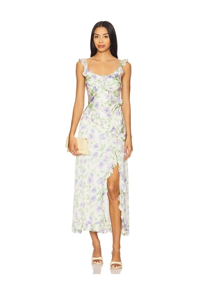 ASTR the Label Rosalina Dress in Ivory,Lavender. Size L. Also in XS, S, M, XL.