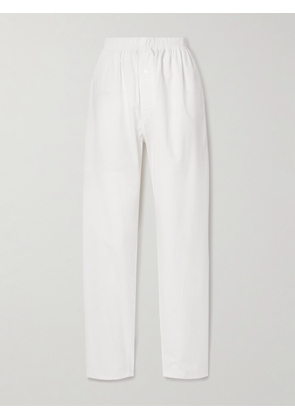 INTERIOR - The Nicola Cotton-poplin Straight-leg Pants - White - x small,small,medium,large,x large