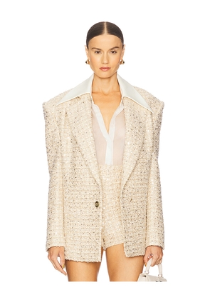 Bronx and Banco Blake Sequin Blazer in Ivory. Size L. Also in XS, S, M, XL.